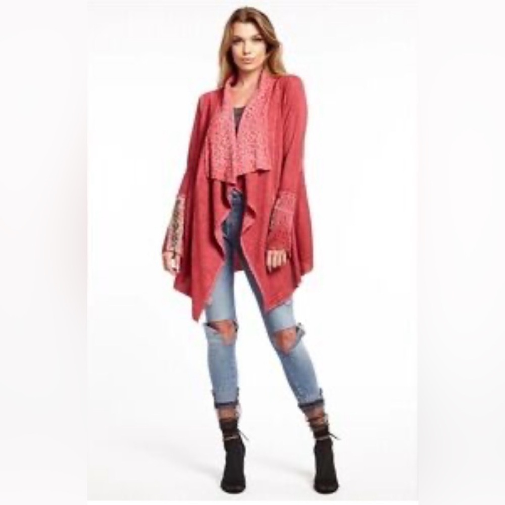 Aratta Silent Journey Waterfall Waffle Knit Open Cardigan #0133